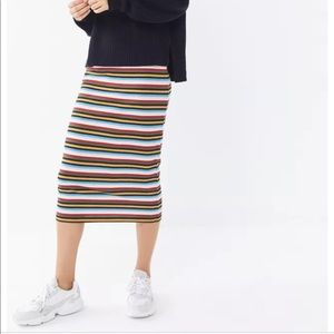Urban outfitters midi striped skirt